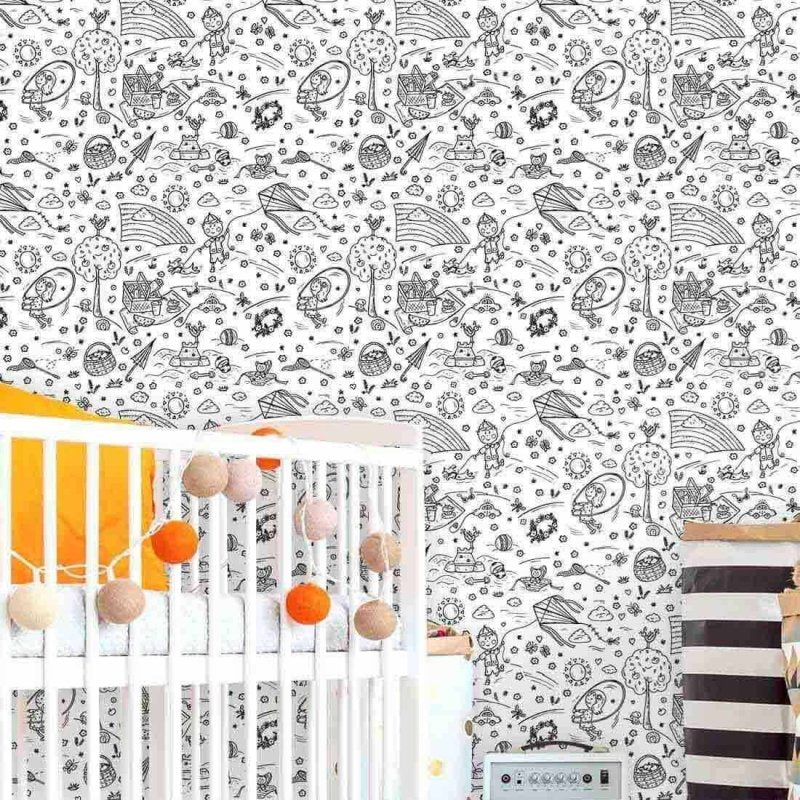 Papel de Parede Adesivo infantil para colorir 392769844 - Papel na Parede