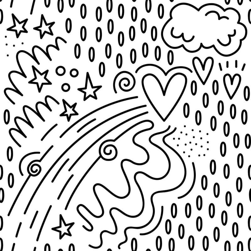 Papel de Parede Adesivo Infantil Para Colorir N013244 - Papel na Parede