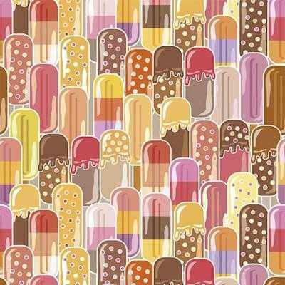 Papel de Parede Adesivo Infantil Picolé Colorido 273450314 - Papel na Parede