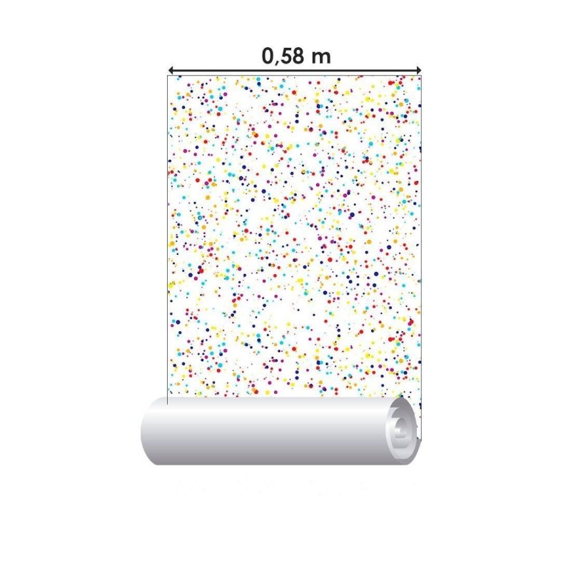 Papel de Parede Adesivo Infantil Pingos de Tinta N013088 - Papel na Parede