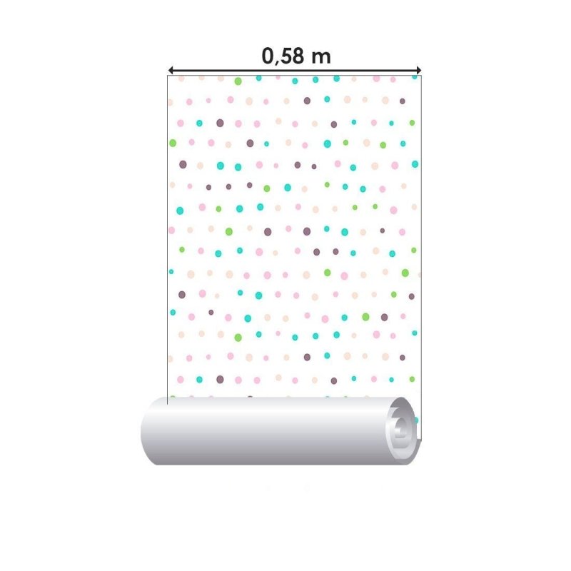 Papel de Parede Adesivo Infantil Poá N013258 - Papel na Parede