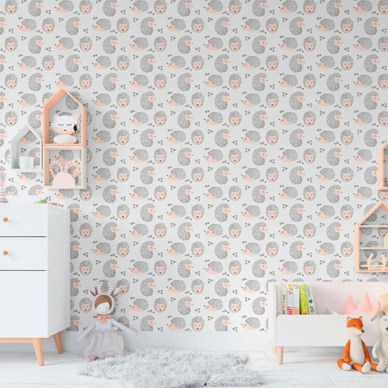 Papel de Parede Adesivo Infantil Porco Espinho N011119 - Papel na Parede