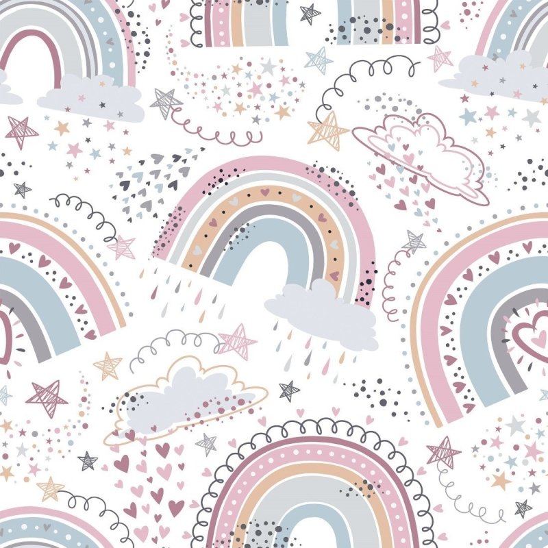 Papel de Parede Adesivo Infantil Rainbows N019064 - Papel na Parede