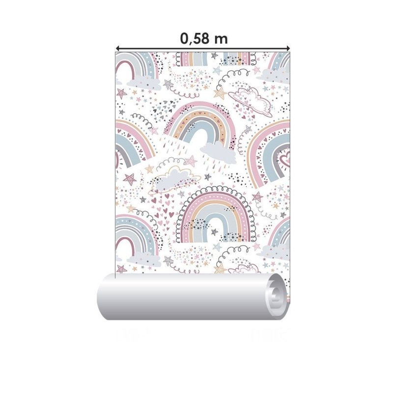 Papel de Parede Adesivo Infantil Rainbows N019064 - Papel na Parede