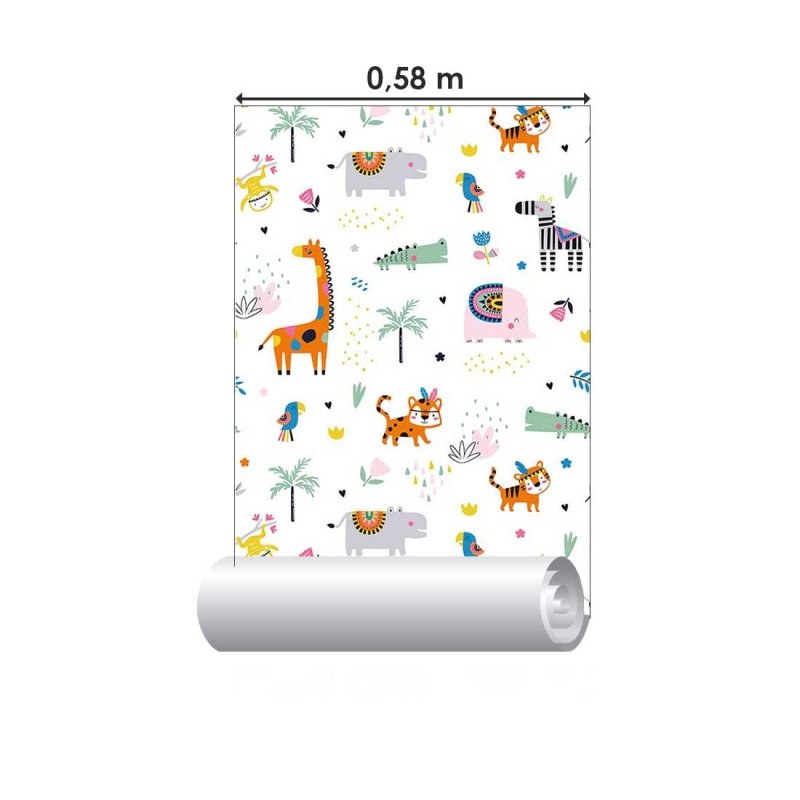 Papel de Parede Adesivo Infantil Safari N018097 - Papel na Parede