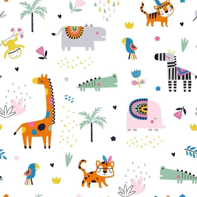 Papel de Parede Adesivo Infantil Safari N018097 - Papel na Parede