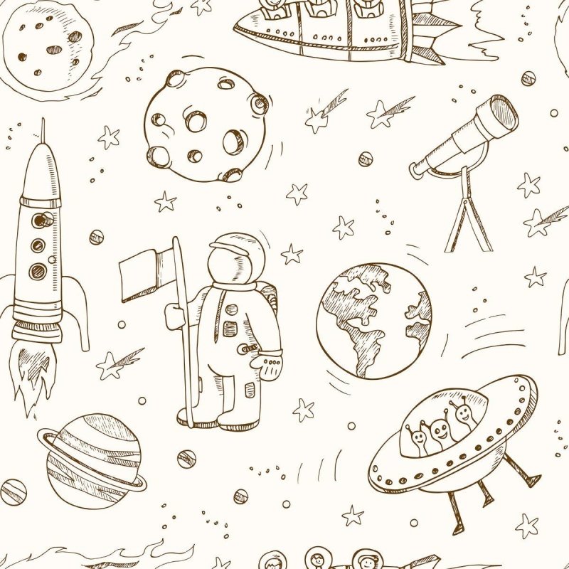 Papel de Parede Adesivo Infantil Universo N012016 - Papel na Parede
