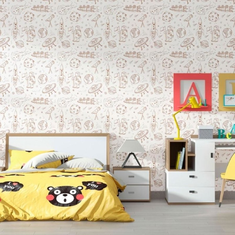 Papel de Parede Adesivo Infantil Universo N012016 - Papel na Parede
