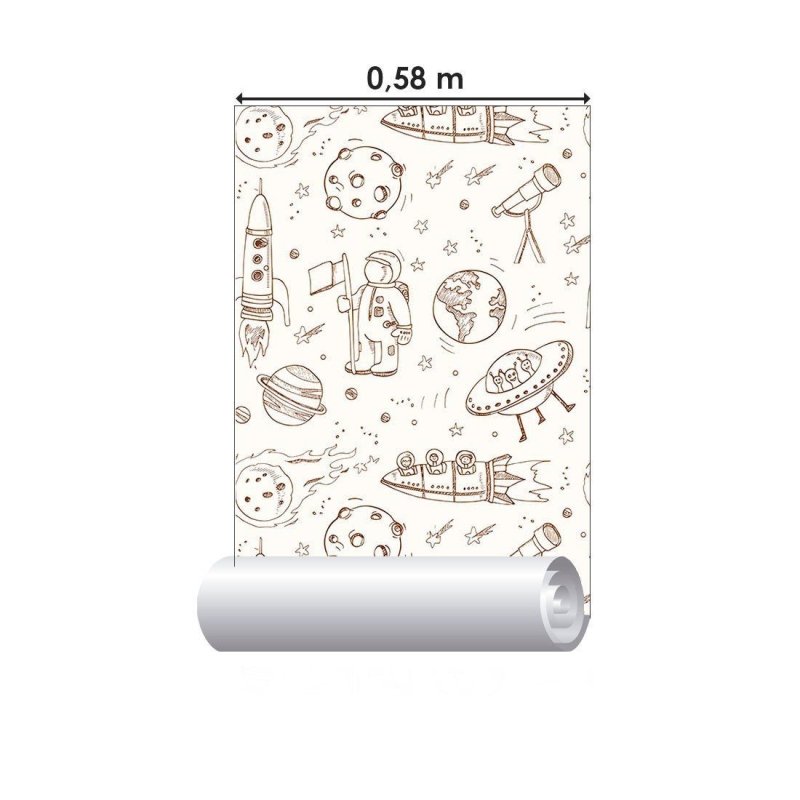 Papel de Parede Adesivo Infantil Universo N012016 - Papel na Parede