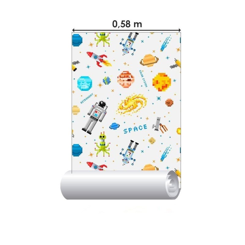 Papel de Parede Adesivo Infantil Universo N014183 - Papel na Parede