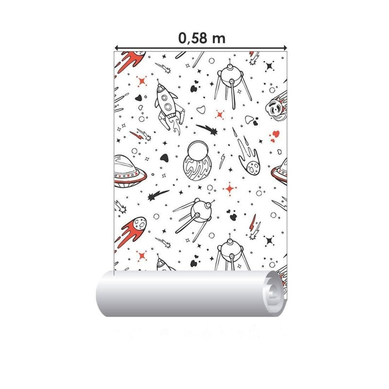 Papel de Parede Adesivo Infantil Universo N015158 - Papel na Parede