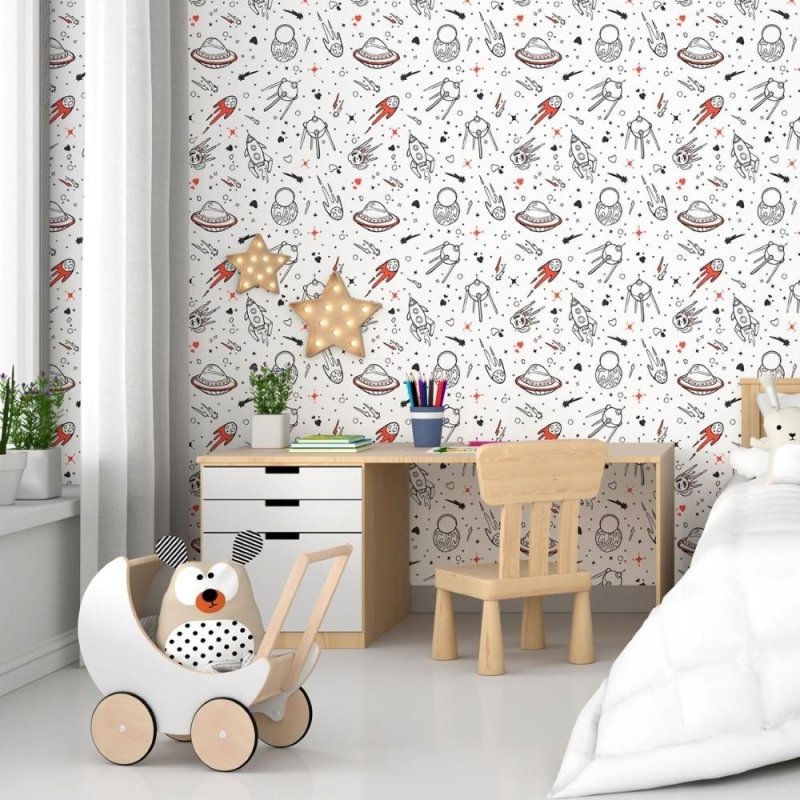 Papel de Parede Adesivo Infantil Universo N015158 - Papel na Parede