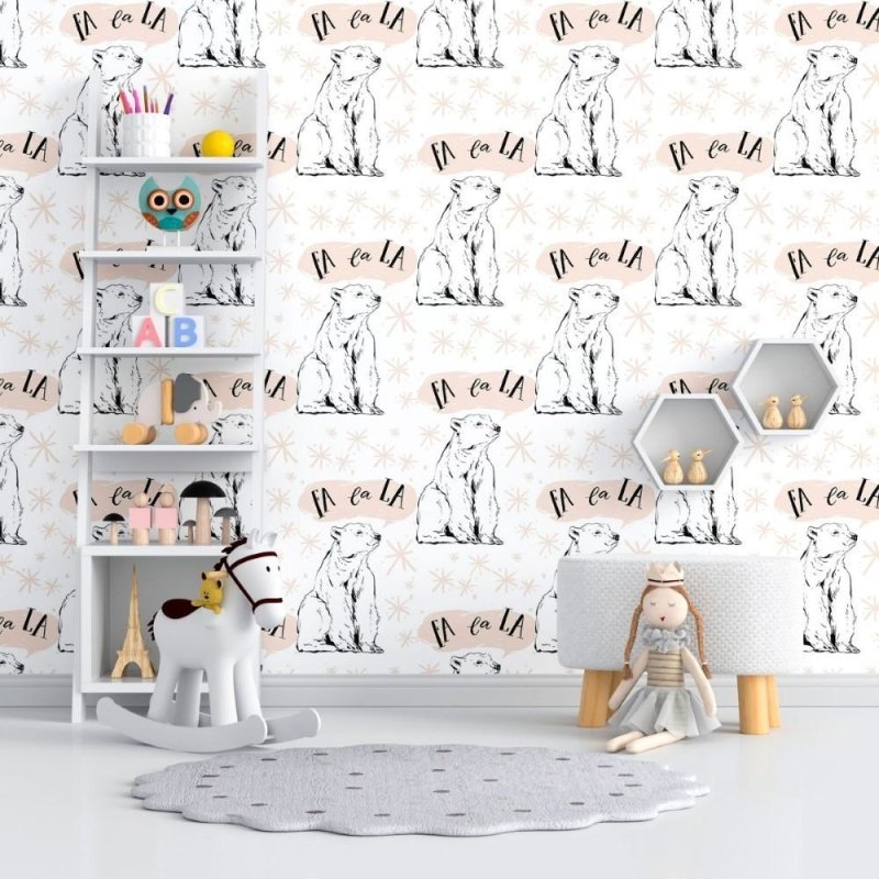 Papel de Parede Adesivo Invern Urso Polar N012052 - Papel na Parede