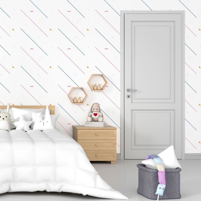 Papel de Parede Adesivo Jovem Abstrato Geométrico N015149 - Papel na Parede