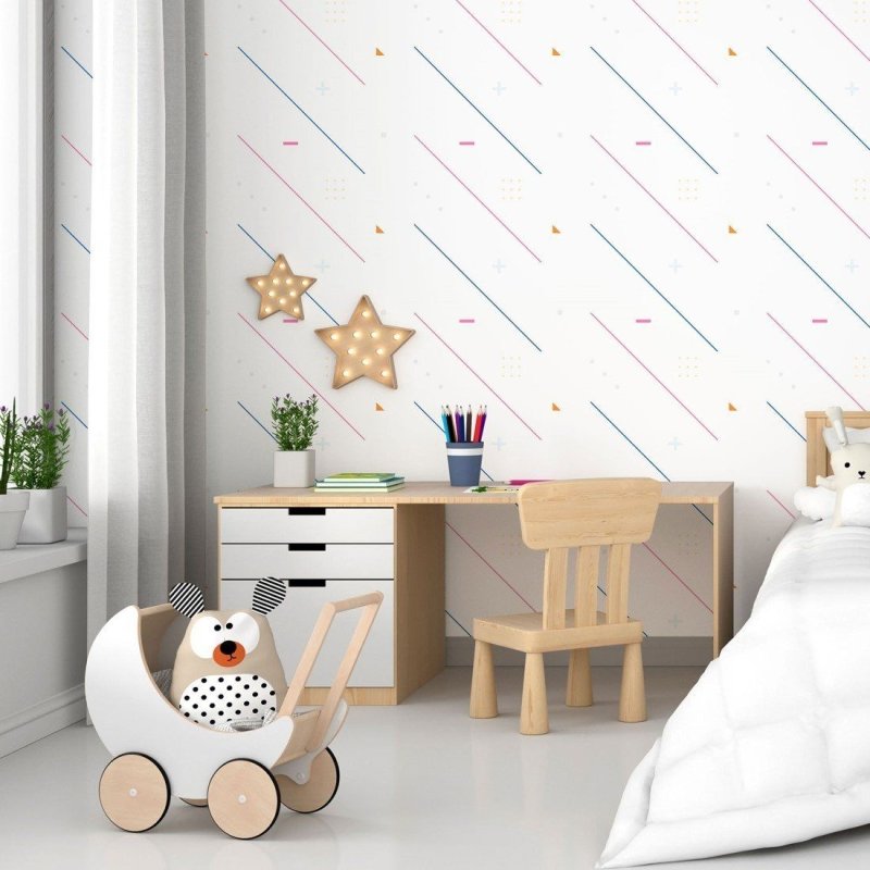 Papel de Parede Adesivo Jovem Abstrato Geométrico N015149 - Papel na Parede
