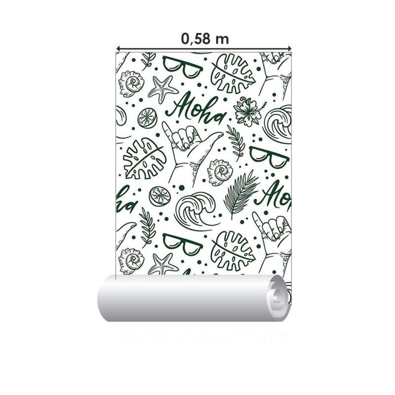 Papel de Parede Adesivo Jovem Aloha Férias N015161 - Papel na Parede