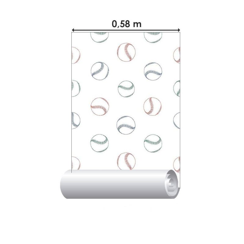 Papel de Parede Adesivo Jovem Baseball N014020 - Papel na Parede