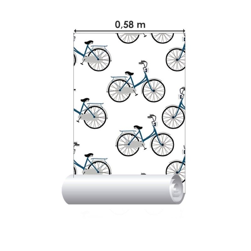 Papel de Parede Adesivo Jovem Bicicletas N016053 - Papel na Parede