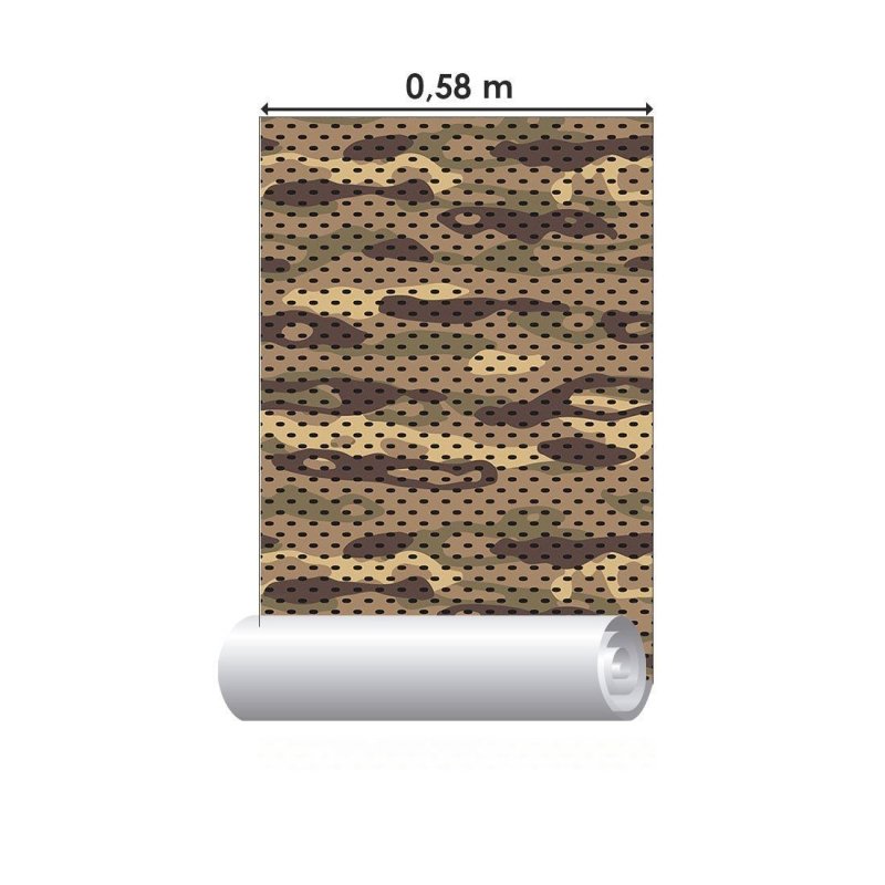 Papel de Parede Adesivo Jovem Camuflado Militar N015077 - Papel na Parede