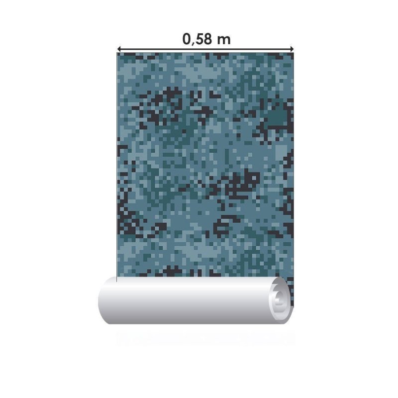 Papel de Parede Adesivo Jovem Camuflado Pixelado N015076 - Papel na Parede