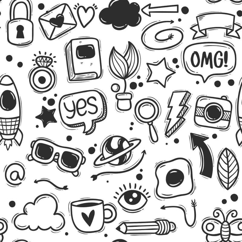 Papel de Parede Adesivo Jovem Colorir N014016 - Papel na Parede