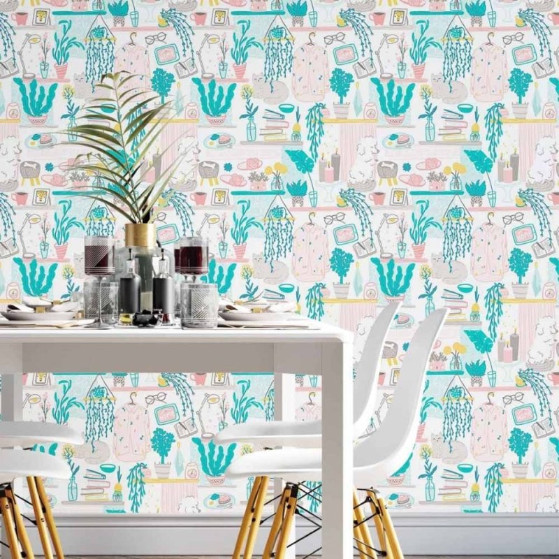 Papel de Parede Adesivo Jovem Cozy Home N014034 - Papel na Parede