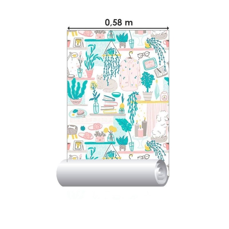 Papel de Parede Adesivo Jovem Cozy Home N014034 - Papel na Parede
