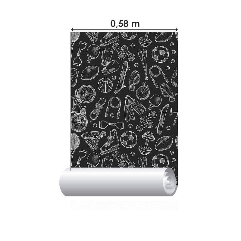 Papel de Parede Adesivo jovem esportes N014086 - Papel na Parede