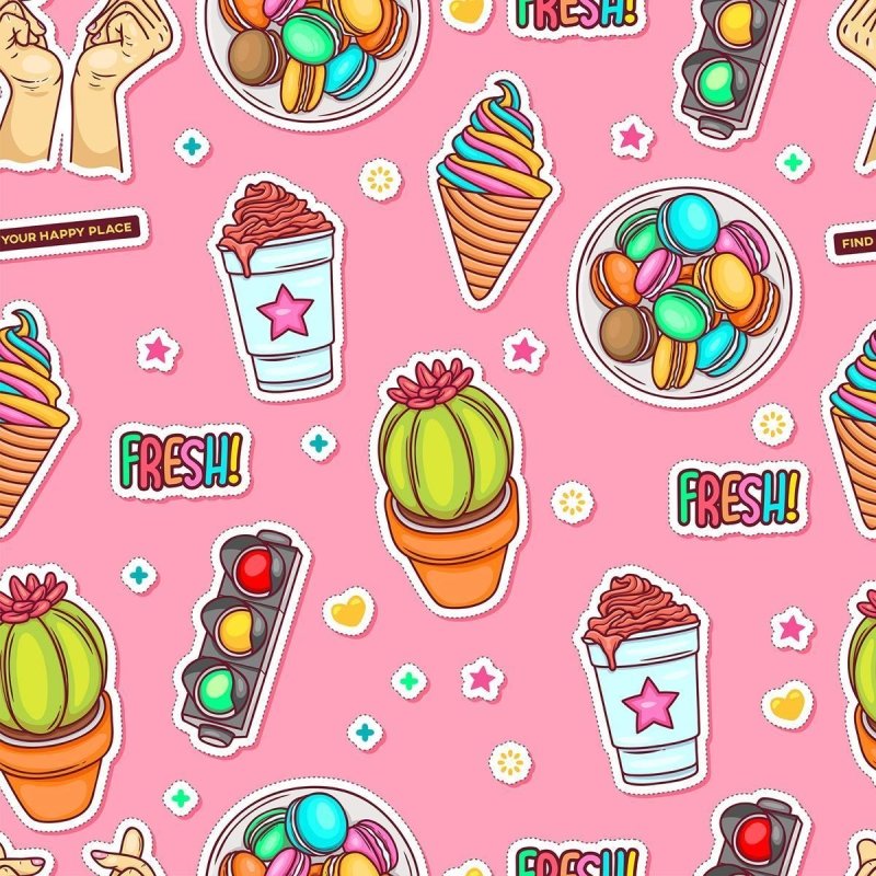 Papel de Parede Adesivo Jovem Figurinhas N010184 - Papel na Parede