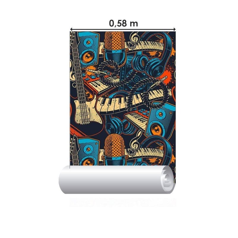 Papel de Parede Adesivo jovem música N014129 - Papel na Parede