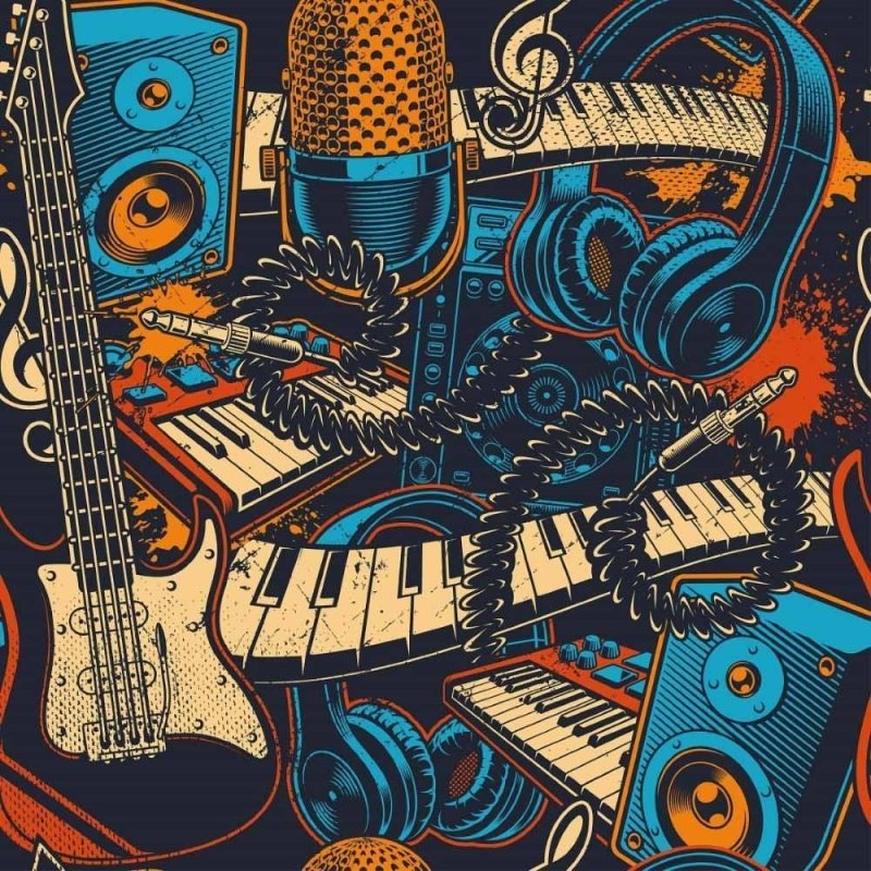 Papel de Parede Adesivo jovem música N014129 - Papel na Parede
