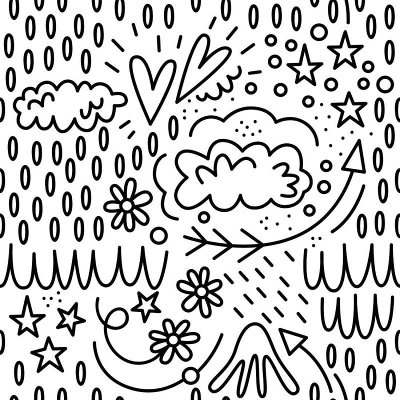 Papel de Parede Adesivo Jovem Para Colorir N013251 - Papel na Parede