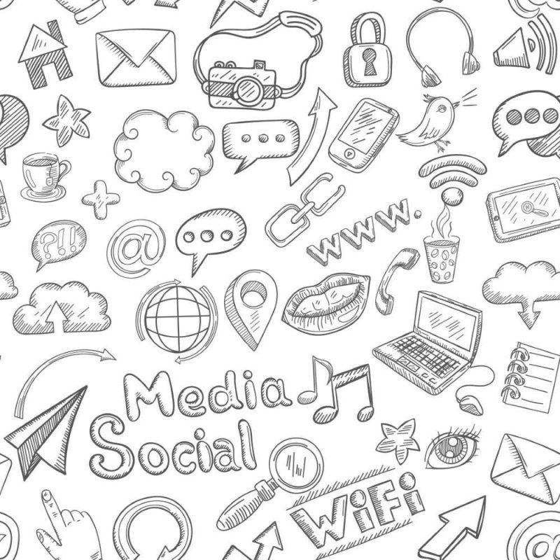Papel de Parede Adesivo Jovem Redes Socias N013257 - Papel na Parede