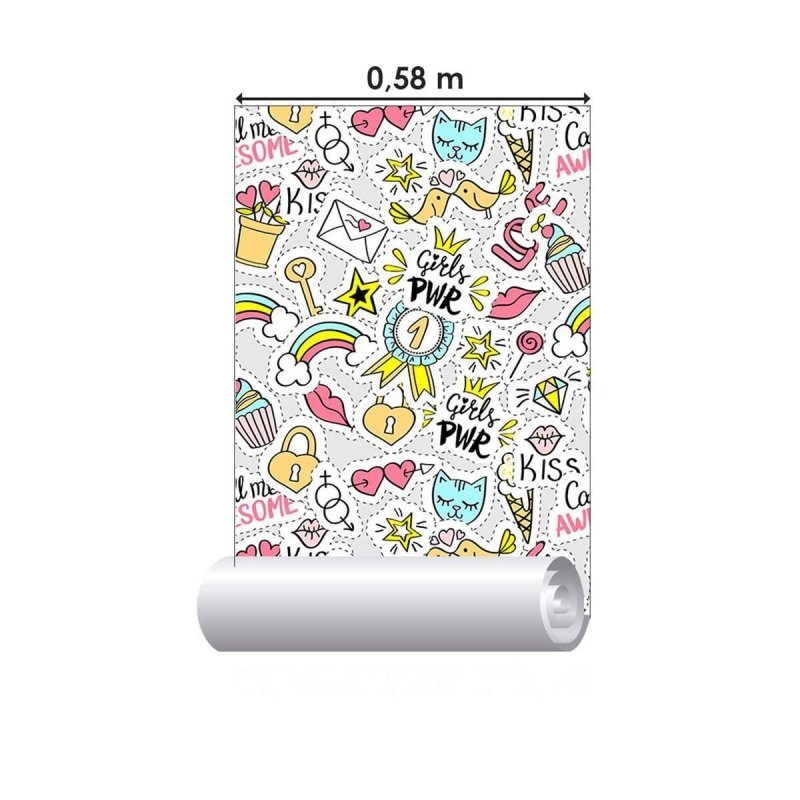 Papel de Parede Adesivo Jovem Stickers N010115 - Papel na Parede