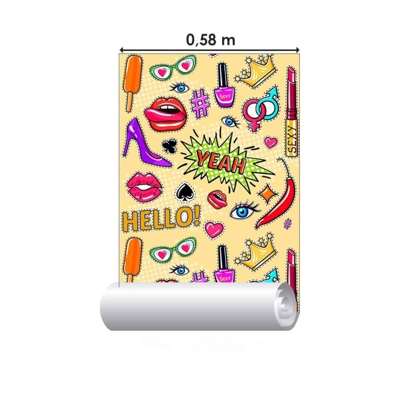 Papel de Parede Adesivo Jovem Stickers N010116 - Papel na Parede