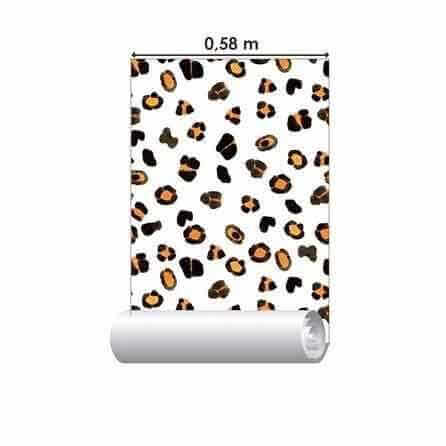 Papel de Parede Adesivo Leopardo Branco 411320554 - Papel na Parede