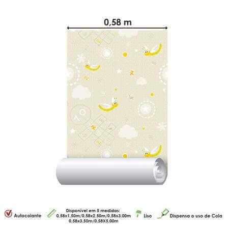 Papel de Parede Adesivo libelula amarela 11158519 - Papel na Parede