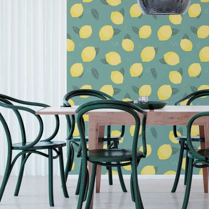 Papel de parede xadrez verde limão