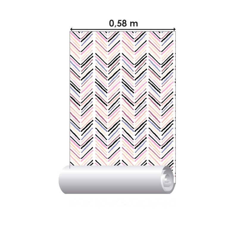 Papel de Parede Adesivo Linhas Chevron N010198 - Papel na Parede