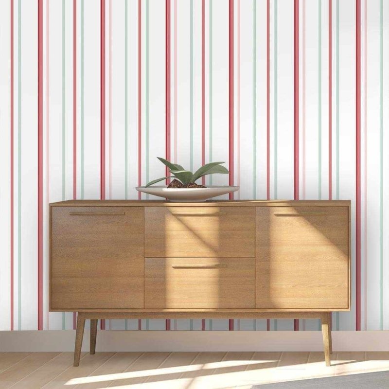 Papel de Parede Adesivo Listrado Colorido 64212 - Papel na Parede