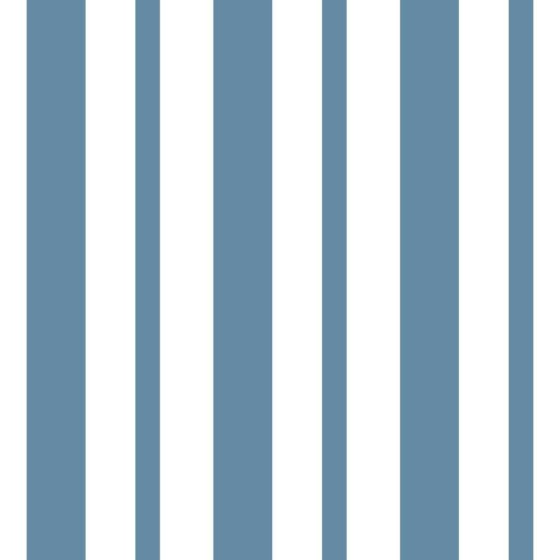 Papel de Parede Adesivo Listras Azul Forte e Branco N06269 - Papel na Parede