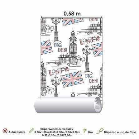 Papel de Parede Adesivo Londres 39674117 - Papel na Parede