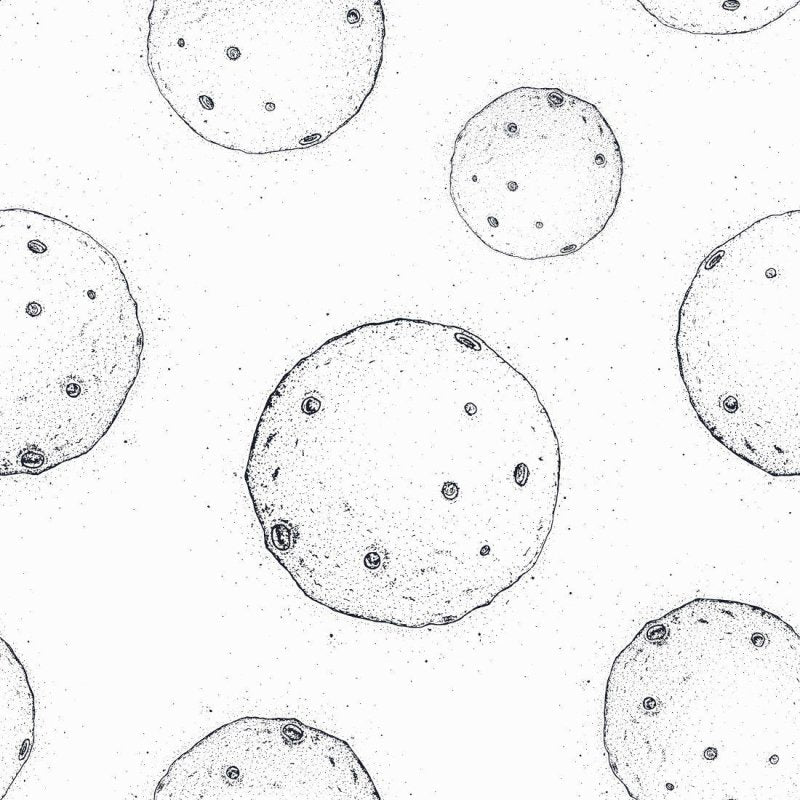 Papel de Parede Adesivo lua N014106 - Papel na Parede