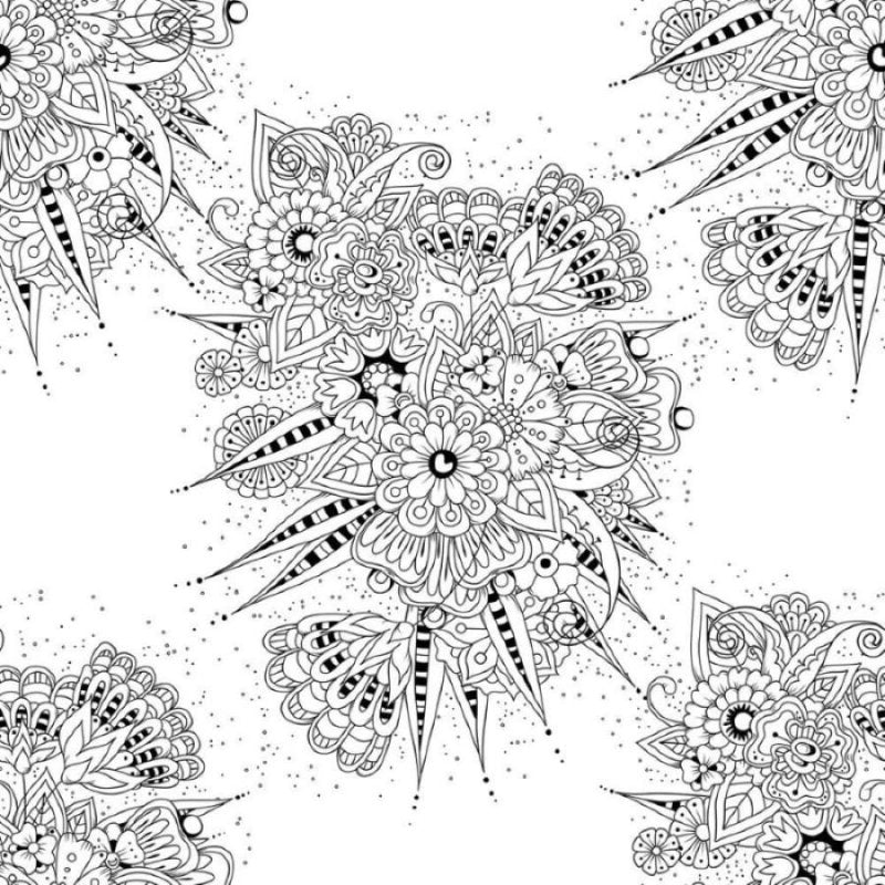 Papel de Parede Adesivo Mandala Floral N011110 - Papel na Parede