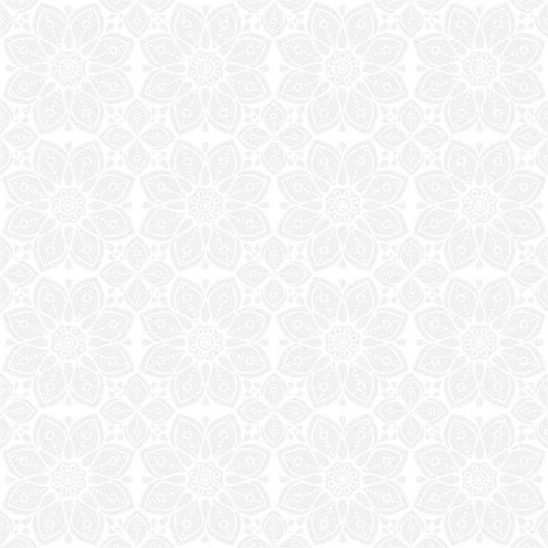 Papel de Parede Adesivo Mandala Floral Off White N06087 - Papel na Parede