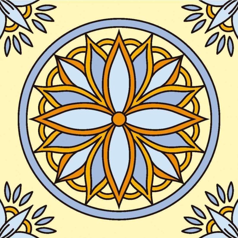 Papel de Parede Adesivo Mandala Ornamental 161248339 - Papel na Parede