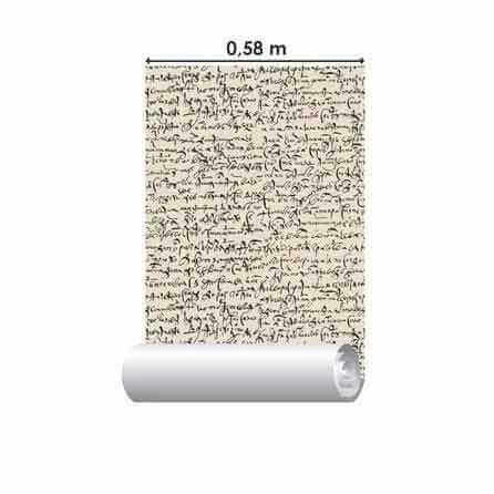 Papel de Parede Adesivo Manuscrito Russo 1115 - Papel na Parede