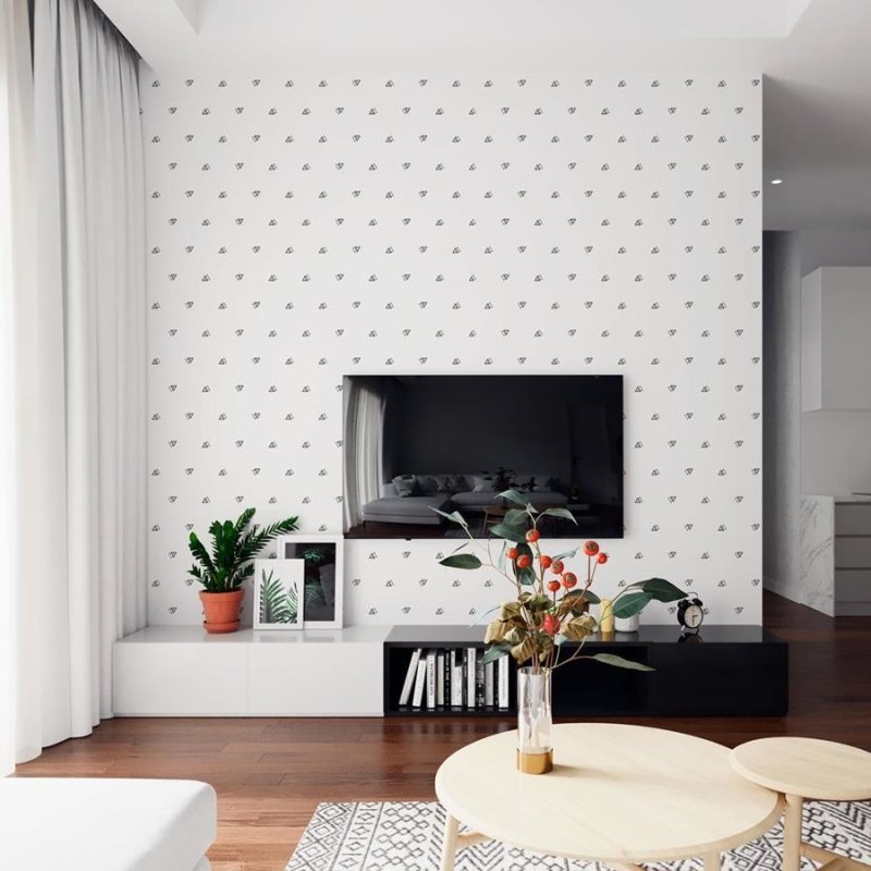 Papel de Parede Adesivo Minimalista Triângulos N06106 - Papel na Parede