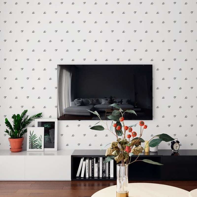 Papel de Parede Adesivo Minimalista Triângulos N06106 - Papel na Parede