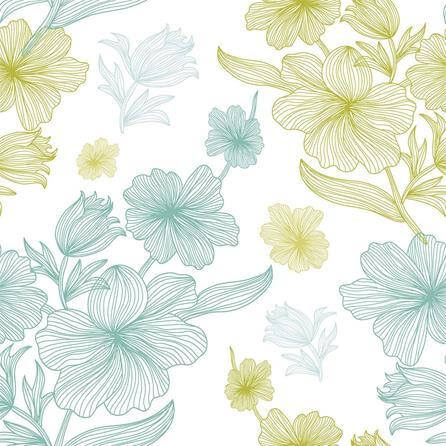 Papel de Parede Adesivo Natureza Floral Verde 96033974 - Papel na Parede